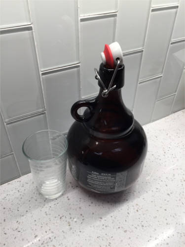 A cool shaped growler from Stone Brewing